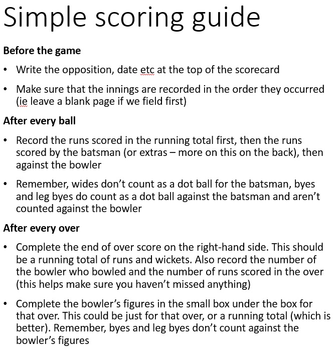 Scoring Guide